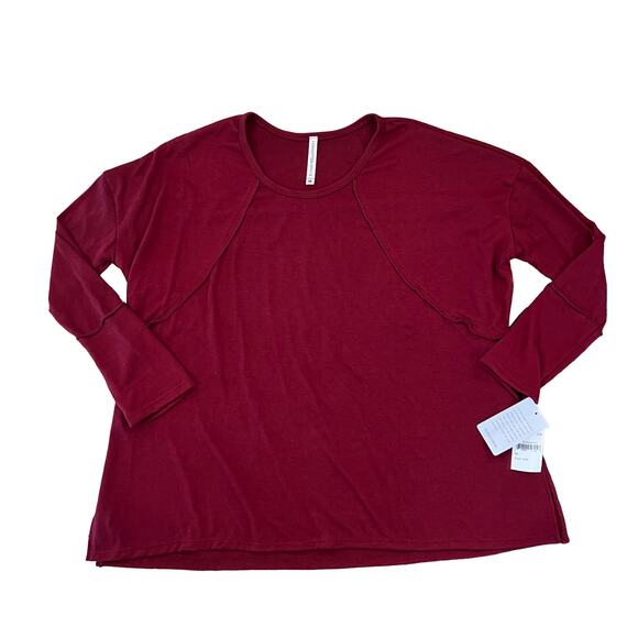 NWT Nordstrom's Forgotten Grace Burgundy/Maroon Knit Top - SIZE M - Picture 2 of 8